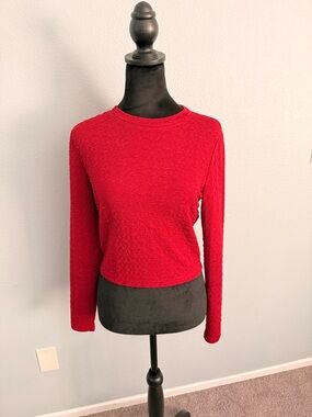 Long sleeve red blouse